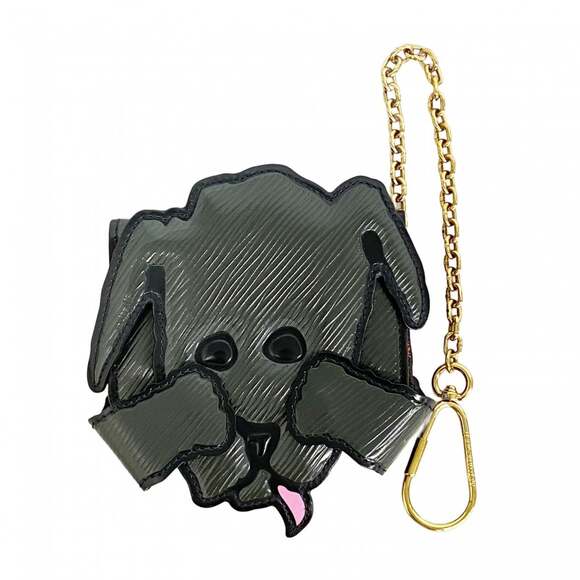 Louis Vuitton Epi Dog Card Holder M63897 Dark Gray Women's Business Case